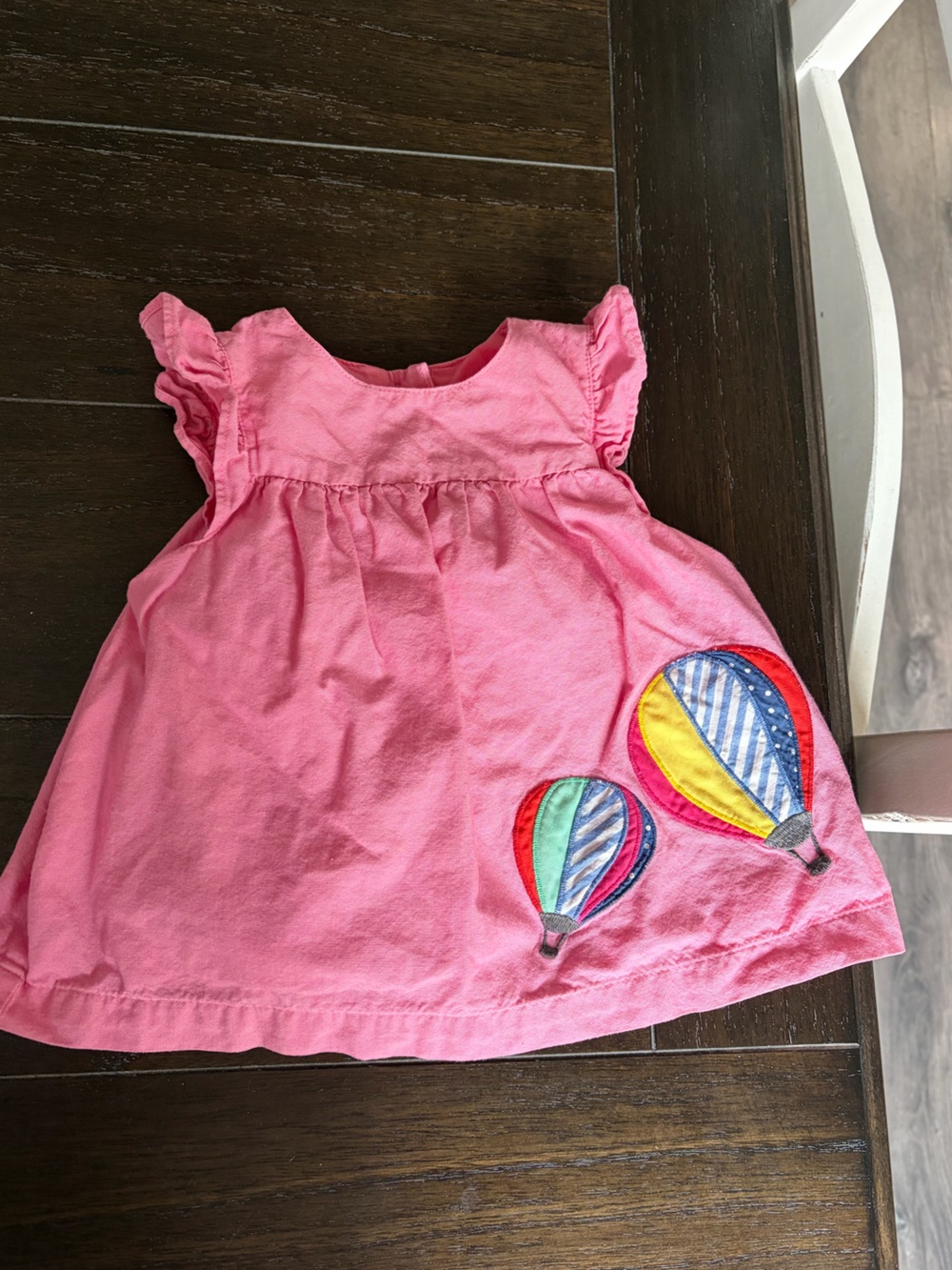 Pink Baby Boden Baby Dress with Hot Air Balloon Appliqués